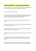 Nursing 104 Exam 1 Questions And Answers