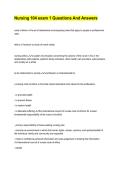 Nursing 104 exam 1 Questions And Answers