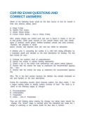 CDR RD EXAM QUESTIONS AND CORRECT ANSWERS