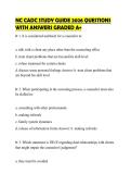NC CADC STUDY GUIDE 2026 QUESTIONS WITH ANSWERS GRADED A&plus;