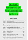 Test Bank for Fundamentals of Nursing&colon; Human Health and Function &lpar;9th Edition&rpar; &mdash; Craven&comma; Hirnle&comma; & Henshaw