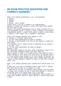 RD EXAM PRACTICE QUESTIONS AND CORRECT ANSWERS