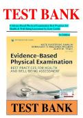 Test Bank for Evidence-Based Physical Examination Best Practices for Health & Well-Being Assessment 2nd Edition by Kate Gawlik &comma; Latest Edition 2025