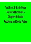 Test Bank & Study Guide for Social Problems &ndash; Chapter 16&colon; Social Problems and Social Action