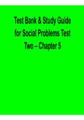 Test Bank & Study Guide for Social Problems Test Two &ndash; Chapter 5