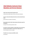 Utah Esthetics Instructor Exam Questions and Correct Answers