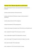 Yeoman Test 2 Review Questions and Answers