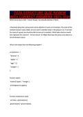 DATA STRUCTURE QUIZ REVIEW WITH CORRECT ANSWERS 100&percnt; 2026