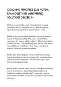 COACHING PRINCIPLES 2026 ACTUAL EXAM QUESTIONS WITH VERIFIED SOLUTIONS GRADED A&plus;