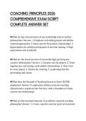COACHING PRINCIPLES 2026 COMPREHENSIVE EXAM SCRIPT COMPLETE ANSWER SET