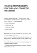 COACHING PRINCIPLES 2026 EXAM STUDY GUIDE COMPLETE QUESTIONS WITH ANSWERS