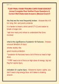 TCAR FINAL EXAM-TRAUMA CARE EXAM 2026&sol;2027  Actual Complete Real Verified Exam Questions &  Correct Well Elaborated Answers &vert;&vert;Newest Exam&excl;&excl;&excl; 