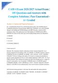 CAIB 4 Exam 2026&sol;2027 Actual Exam &vert; 105 Questions and Answers with Complete Solutions &vert; Pass Guaranteed - A&plus; Graded