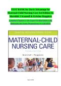Test Bank for Davis Advantage for Maternal-Child Nursing Care 3rd Edition by Meredith J&period; Scannell & Kristine Ruggiero &mdash; Complete Chapters 1&ndash;33 with Expert Verified Questions & Rationales &lpar;A&plus; Graded&rpar;