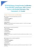 FITOUR Primary Group Exercise Certification Exam 2026&sol;2027 Actual Exam &vert; 100&percnt; Correct Answers with Detailed Rationales &vert; Pass Guaranteed - A&plus; Graded