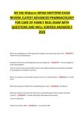 NR 566 Midterm NR566 MIDTERM EXAM REVIEW &sol;LATEST ADVANCED PHARMACOLOGY FOR CARE OF FAMILY REAL EXAM WITH QUESTIONS AND WELL VERIFIED ANSWERS&excl;&excl; 2026