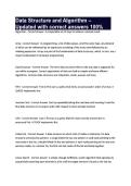 Data Structure and Algorithm &ndash; Updated with correct answers 100&percnt;