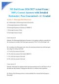 MS Bail Exam 2026&sol;2027 Actual Exam &vert; 100&percnt; Correct Answers with Detailed Rationales &vert; Pass Guaranteed - A&plus; Graded