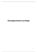 Samenvatting Wereldgeschiedenis van Belgie 