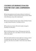 COLORADO LIFE INSURANCE EXAM 2026 EXAM PREP STUDY GUIDE COMPREHENSIVE REVIEW