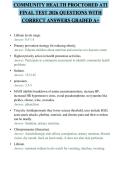 COMMUNITY HEALTH PROCTORED ATI FINAL TEST 2026 QUESTIONS WITH CORRECT ANSWERS GRADED A&plus;