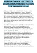 COMMUNITY HEALTH PROCTORED ATI PRACTICE EXAMINATION 2026 QUESTIONS WITH ANSWERS GRADED A&plus;