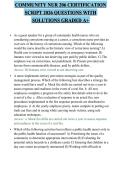 COMMUNITY NUR 206 CERTIFICATION SCRIPT 2026 QUESTIONS WITH SOLUTIONS GRADED A&plus;