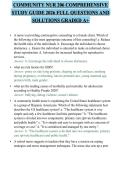 COMMUNITY NUR 206 COMPREHENSIVE STUDY GUIDE 2026 FULL QUESTIONS AND SOLUTIONS GRADED A&plus;