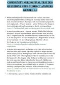 COMMUNITY NUR 206 FINAL TEST 2026 QUESTIONS WITH CORRECT ANSWERS GRADED A&plus;