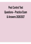 Pest Control Test Questions &ndash; Practice Exam & Answers &vert; 2026&ndash;2027