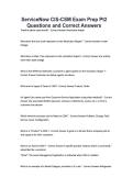 ServiceNow CIS-CSM Exam Prep Pt2 Questions and Correct Answers
