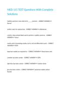 MED 115 TEST Questions With Complete Solutions