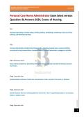 Personal Care Home Administrator Exam latest version Questions & Answers 2024&comma; Exams of Nursing