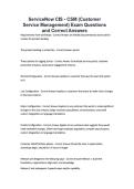 ServiceNow CIS - CSM &lpar;Customer Service Management&rpar; Exam Questions and Correct Answers