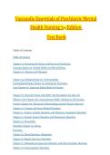 Test Bank &mdash; Varcarolis Essentials of Psychiatric Mental Health Nursing &vert; 3rd Edition &vert; Complete All Chapters &vert; Verified Questions & Answers