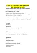 ITSM CIS Practice Exam Questions and Correct Answers