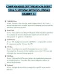 COMP XM QUIZ CERTIFICATION SCRIPT 2026 QUESTIONS WITH SOLUTIONS GRADED A&plus;