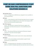 COMP XM QUIZ COMPREHENSIVE STUDY GUIDE 2026 FULL QUESTIONS AND SOLUTIONS GRADED A&plus;