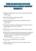 COMP XM QUIZ FINAL TEST 2026 QUESTIONS WITH CORRECT ANSWERS GRADED A&plus;