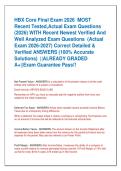HBX Core Final Exam 2026  MOST  Recent Tested&comma;Actual Exam Questions  &lpar;2026&rpar; WITH Recent Newest Verified And  Well Analyzed Exam Questions  &lpar;Actual  Exam 2026-2027&rpar; Correct Detailed &  Verified ANSWERS &lpar;100&percnt; Accurate  Solutions&rpar;  &vert;&vert;ALREADY GRADED  A&plus;&vert;&vert;Exam