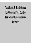 Georgia Pest Control Test &ndash; Complete Test Bank & Study Guide &vert; 2026&ndash;2027