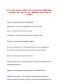 AGACNP EXAM 4&sol;LATEST EXAM 2025-2026 WITH 100&percnt;  CORRECT DETAILED AND VERIFIED ANSWERS &sol;A&plus;  GRADE 