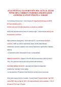 AGACNP FINAL EXAM REVIEW 2026 &sol;ACTUAL EXAM  WITH 100&percnt; CORRECT VERIFIED AND DETAILED  ANSWERS &sol;LATEST UPDATE&sol;A&plus; GRADE