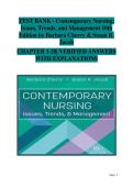 Contemporary Nursing&colon; Issues&comma; Trends&comma; and Management &lpar;10th Edition&rpar; &vert; Comprehensive Exam Preparation &semi; Instructor Test Bank Companion with Detailed Explanations