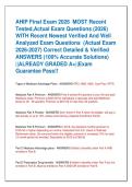 AHIP Final Exam 2026  MOST Recent  Tested&comma;Actual Exam Questions &lpar;2026&rpar;    WITH Recent Newest Verified And Well  Analyzed Exam Questions  &lpar;Actual Exam   2026-2027&rpar; Correct Detailed & Verified   ANSWERS &lpar;100&percnt; Accurate Solutions&rpar;   &vert;&vert;ALREADY GRADED A&plus;&vert;&vert;Exam 