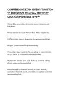 COMPREHENSIVE EXAM REVIEWS TRANSITION TO RN PRACTICE 2026 EXAM PREP STUDY GUIDE COMPREHENSIVE REVIEW