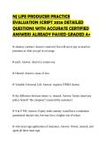 NJ LIFE PRODUCER PRACTICE EVALUATION SCRIPT 2026 DETAILED QUESTIONS WITH ACCURATE CERTIFIED ANSWERS ALREADY PASSED GRADED A&plus;