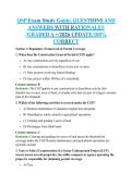 QSP Exam Study Guide&semi; QUESTIONS AND  ANSWERS WITH RATIONALES  &sol;GRADED A &plus;&sol;2026 UPDATE&sol;100&percnt;  CORRECT