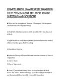 COMPREHENSIVE EXAM REVIEWS TRANSITION TO RN PRACTICE 2026 TEST PAPER SOLVED QUESTIONS AND SOLUTIONS