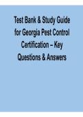 Georgia Pest Control Certification &ndash; Complete Test Bank & Study Guide &vert; 2026&ndash;2027